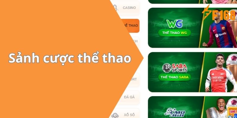 Thể thao là sảnh cược nổi tiếng bậc nhất tại F168